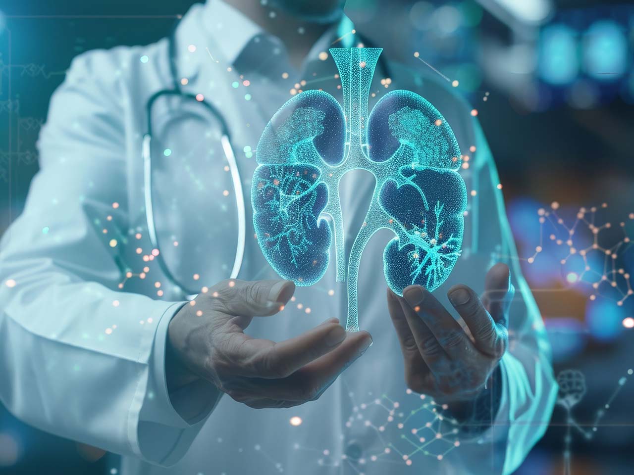 Doctor shows model of kidney and pills. healthcare and kidney treatment concept